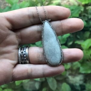 Banana Republic White Necklace with Crystals